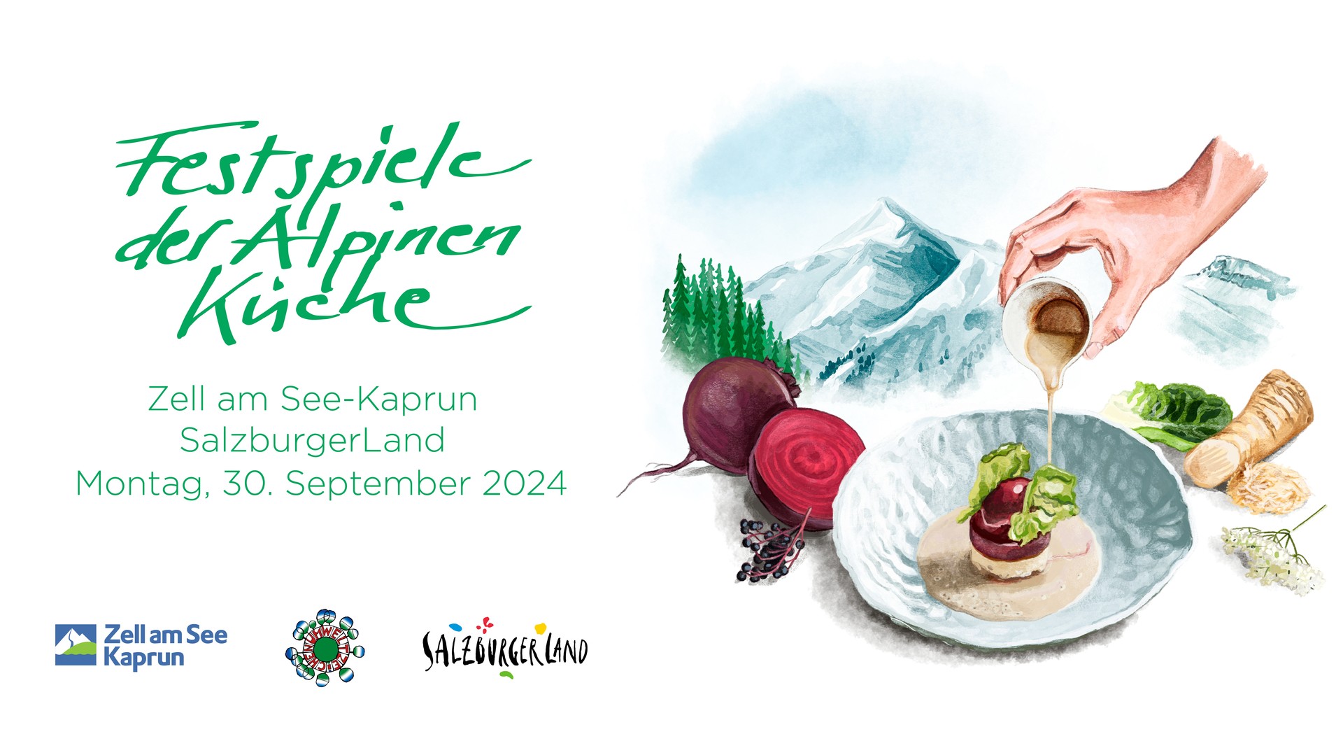 Große Köch*innen und kreative Köpfe beim diesjährigen Kulinarik-Event für Genussliebhaber*innen – am Montag, 30. September 2024 von 09.00-17.00 Uhr im Ferry Porsche Congress Center in Zell am See-Kaprun