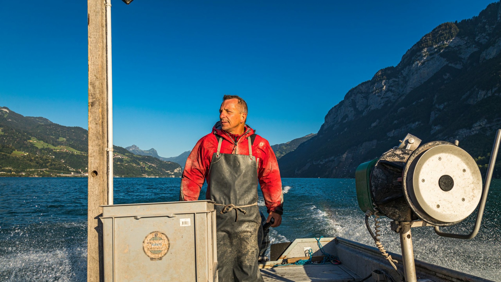 Hanspeter Gubser, Berufsfischer in Walenstadt am Walensee, Kanton St. Gallen | © Jürg Wirth Hanspeter Gubser, Berufsfischer in Walenstadt am Walensee, Kanton St. Gallen